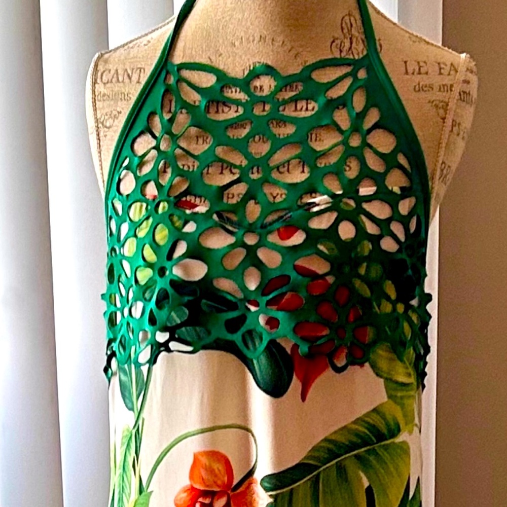 Halter top floral long dress maxi